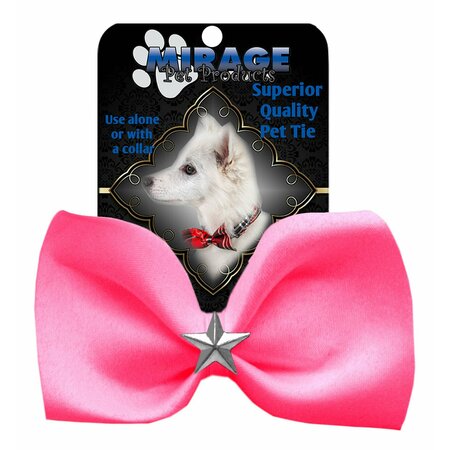 MIRAGE PET PRODUCTS Silver Star Widget Pet BowtieHot Pink 47-55 HPK